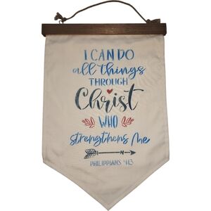 Canvas Bible Verse Inspirational Wall Hanging PHILLIPIANS 4:13
